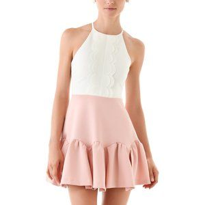 White and Pink Short Dress